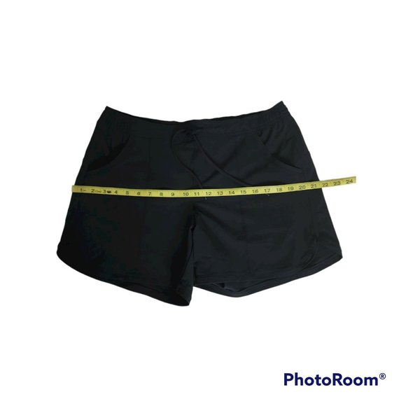 Lands' End Sport Women's Athletic Workout Sports Running Shorts Navy Blue Sz 12 - Picture 9 of 10